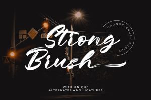 Strong Brush Advertisement Font