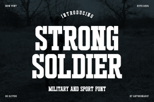 Strong Soldier – Military and Sport Font