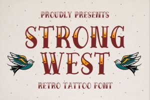 Strong West – Retro Tattoo Font