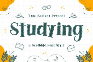 Studying – A Scribble Font Style