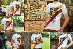 Stylish V-Neck T-Shirt Mockups