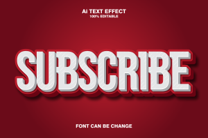 Subcribe 3d Text Effect