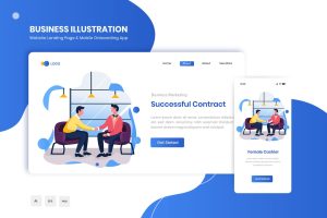 Successful Contract Flat Landing & Onboarding App