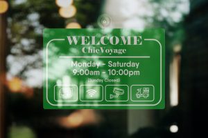 Suction Cup Mount Sign for Window Mockup