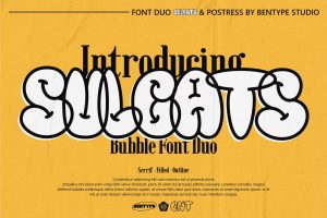 Sulcats – Bubble Font Duo