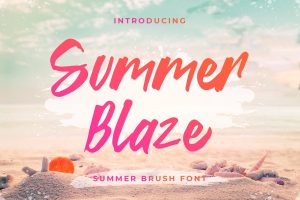 Summer Blaze – Summer Brush Font