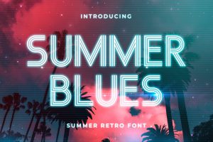 Summer Blues – Summer Retro Font
