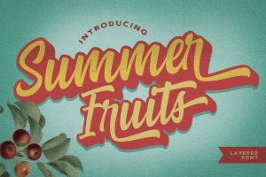 Summer Fruits – Layered Font