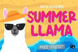 Summer Llama Typeface – Extra Drawing Llama