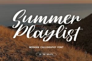 Summer Playlist Modern Calligraphy Font