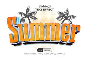 Summer Text Effect Dot Textured
