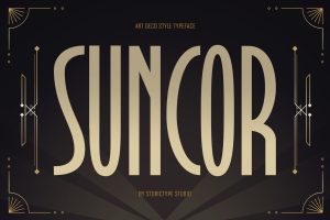 Suncor – Art Deco Style Font