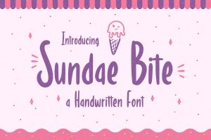 Sundae Bite – Fun Handwritten Font