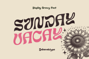 Sunday Vacay Groovy Font