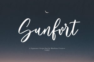 Sunfort Signature Script Font