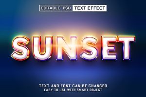 Sunset Editable Text Effect