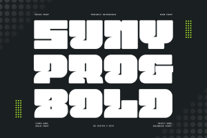 Sunyprog Bold – Heavy & Logotype Font