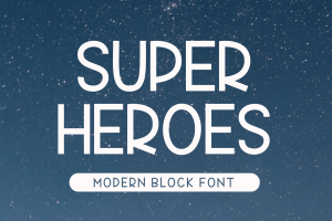 Super Heroes – Monoline Font