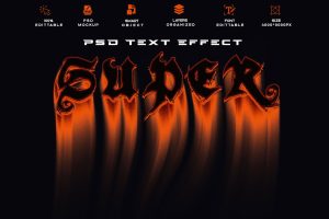 Super Liquid Text Effect PSD