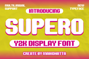 Supero – Y2k Display Font