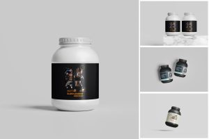 Supplement Bottle Mockup