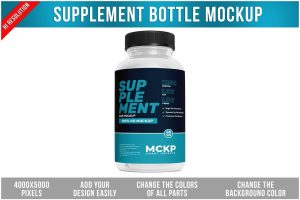 Supplement Bottle Mockup