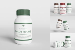 Supplement Bottle Mockup
