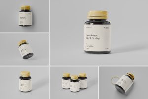Supplement Bottle Mockup
