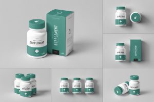 Supplement Bottle/Jar Mock up