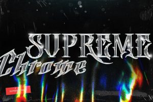 Supreme CHROME Reflective Text Effect
