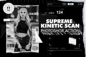 Supreme Kinetic Scan Photoshop Action