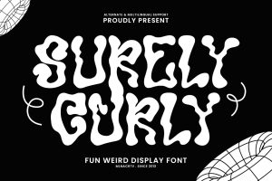 Surely Curly Fun Decorative Display Font