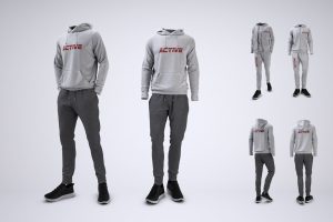 Sweatsuit or Fleece Tracksuit Mock-Up