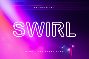 SWIRL – Neon Light Party Font
