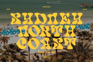 Sydney North Coast Bubble Retro Font