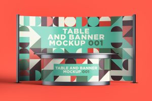 Table and Banner Mockup 001