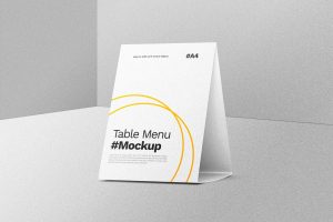 Table Menu Mockup