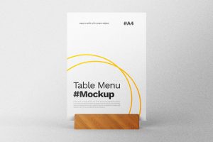 Table Menu Mockup
