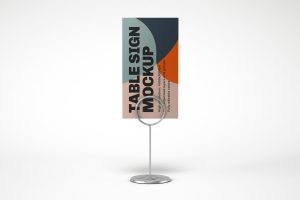Table Sign Mockup