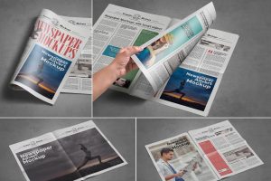 Tabloid Size Newspaper Mockups