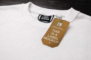 Tag Label Mock up on Sweatshirt