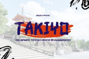 Takiyo – Textured Brush Font