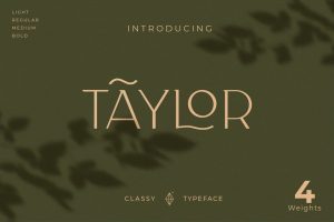 Taylor – Royal Classic Typeface