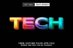 Tech 3d Text – Editable Text Effect