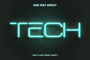 Tech Futuristic Neon Light Text Effect