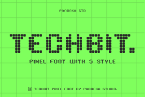 Techbit – Soft Pixel Logo Font