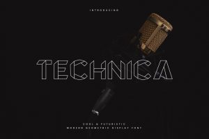 Technica – Modern Geometric Display Font