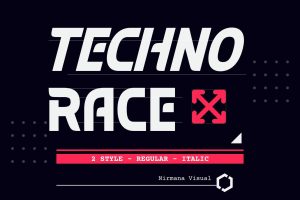 Techno Race – Sport Font