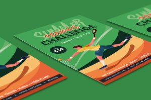 Tennis Challenge Flyer Illustrator Template