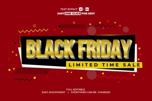 Text Effect Black Friday Gold